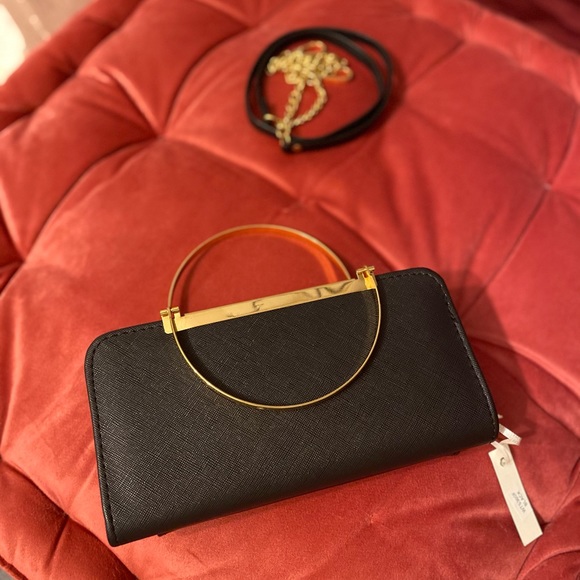 Black Faux Leather Clutch/Purse - Picture 2 of 5